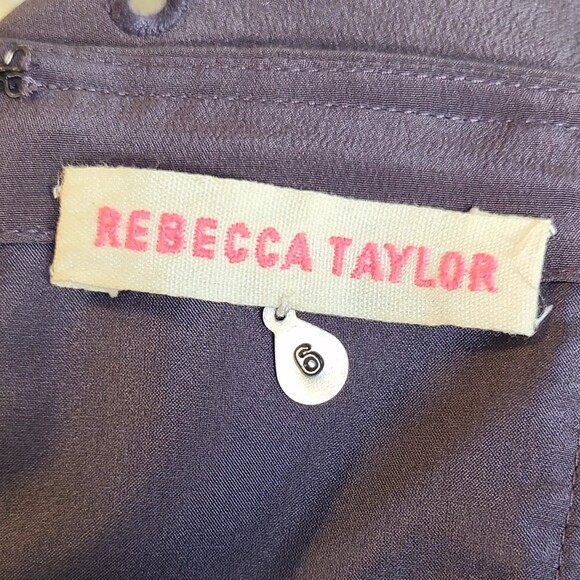 Rebecca Taylor | Lavender Dusk Silk Strapless Mirror Sequin Mini Dress, Size 6 - Picture 7 of 9